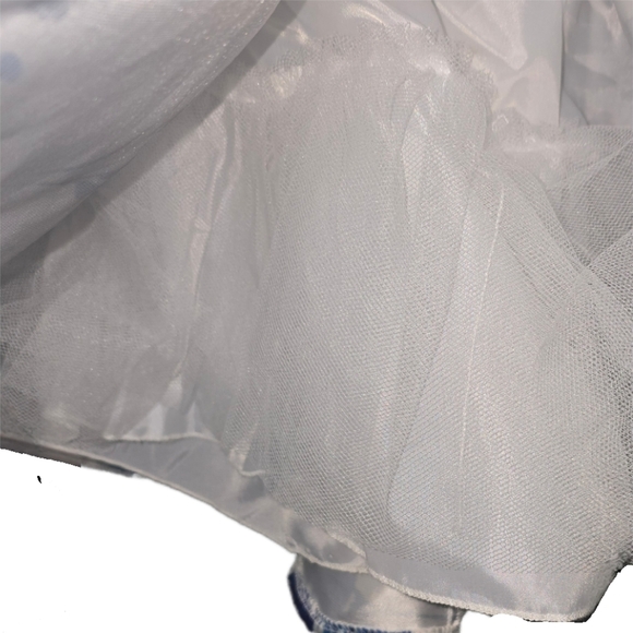 B. Darlin 2-Piece Semi-Formal Blue Floral Dress - Juniors Size 1/2 - Picture 4 of 12